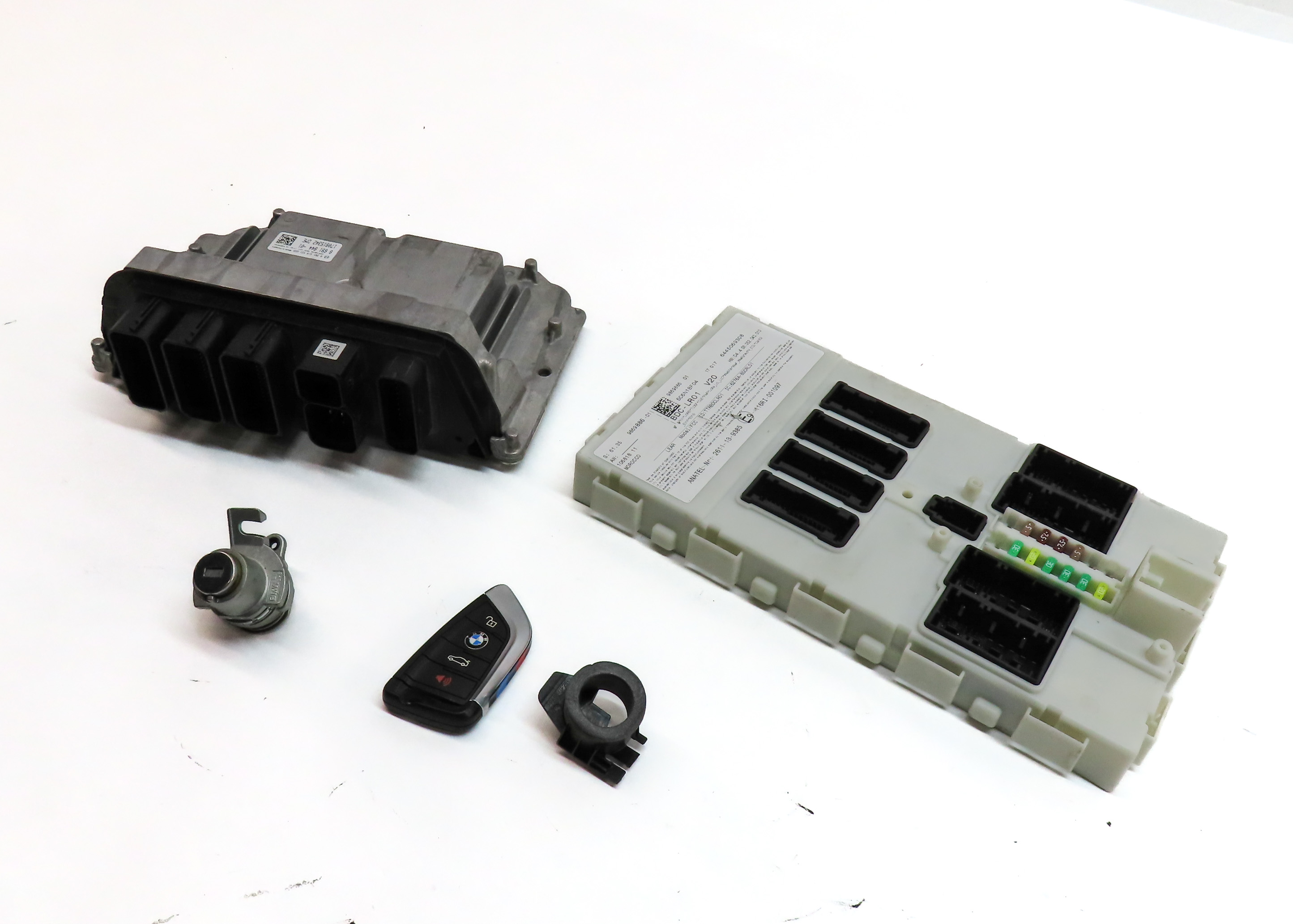 2016-2018 BMW X1 X2 (F39 F48) MINI COOPER CLUBMAN 2.0L DME BCM MODULE KEY SET — exact item pictured